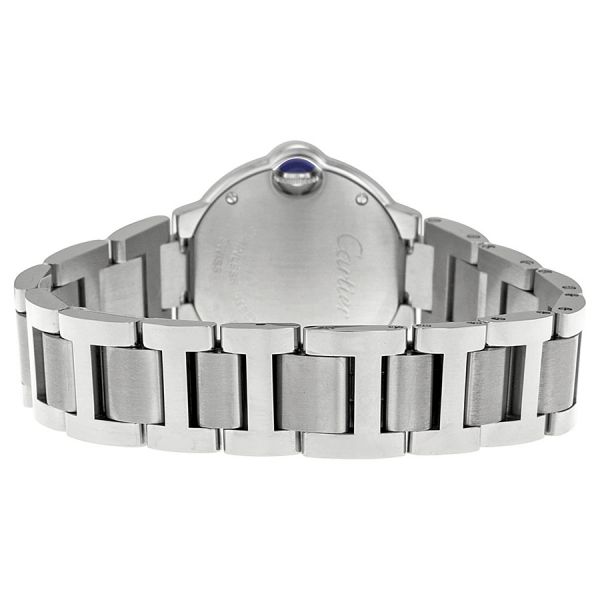 Cartier Ballon Bleu De Cartier Diamonds Silver Dial Silver Steel Strap Watch For Women - WE902073