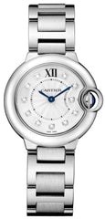 Cartier Ballon Bleu De Cartier Diamonds Silver Dial Silver Steel Strap Watch For Women - WE902073