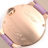 Cartier Ballon Bleu De Cartier Diamonds White Dial Pink Leather Strap Watch For Women - WE902050