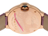 Cartier Ballon Bleu De Cartier Diamonds White Dial Pink Leather Strap Watch For Women - WE902050