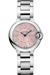 Cartier Ballon Bleu De Cartier Pink Dial Silver Steel Strap Watch For Women - W6920038