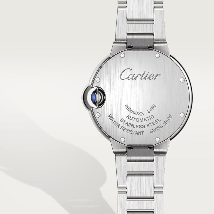 Cartier Ballon Bleu De Cartier Pink Dial Silver Steel Strap Watch For Women - WSBB0046