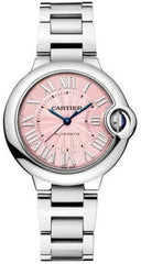 Cartier Ballon Bleu De Cartier Pink Dial Silver Steel Strap Watch For Women - WSBB0046