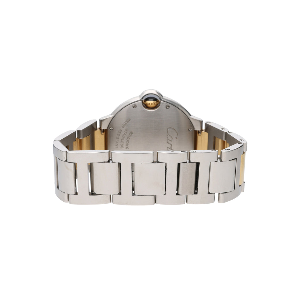 Cartier Ballon Bleu De Cartier Silver Dial Two Tone Steel Strap Watch For Unisex Watch - W69008Z3