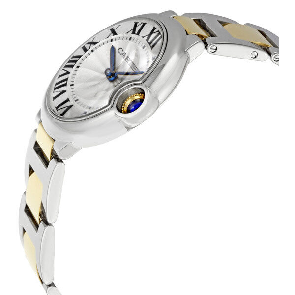 Cartier Ballon Bleu De Cartier Silver Dial Two Tone Steel Strap Watch For Unisex Watch - W69008Z3