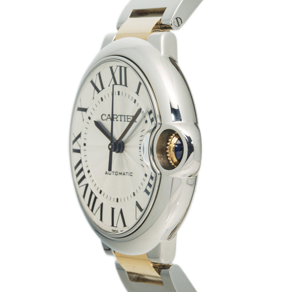 Cartier Ballon Bleu De Cartier Silver Dial Two Tone Steel Strap Watch For Women - W2BB0030