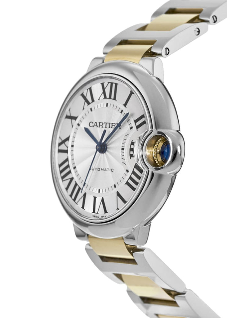 Cartier Ballon Bleu De Cartier Silver Dial Two Tone Steel Strap Watch For Women - W2BB0030