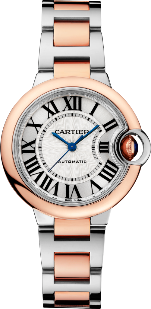 Cartier Ballon Bleu De Cartier Silver Dial Two Tone Steel Strap Watch For Women - W2BB0032