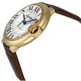 Cartier Ballon Blue De Cartier Silver Dial Brown Leather Strap Watch For Men - W6900551