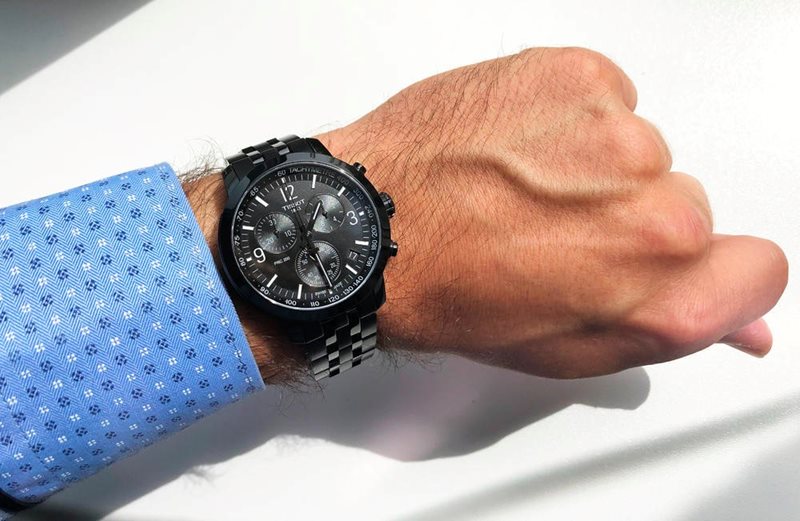 Tissot PRC 200 Chronograph Black Dial Black Stainless Steel Watch For Men - T114.417.33.057.00 Watches Tissot   