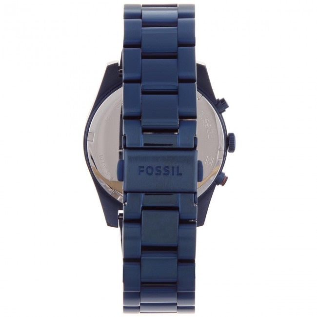 Fossil Perfect Boyfriend Multifunction Blue Dial Blue Steel Strap Watch for Women - ES4093 Watches Fossil   