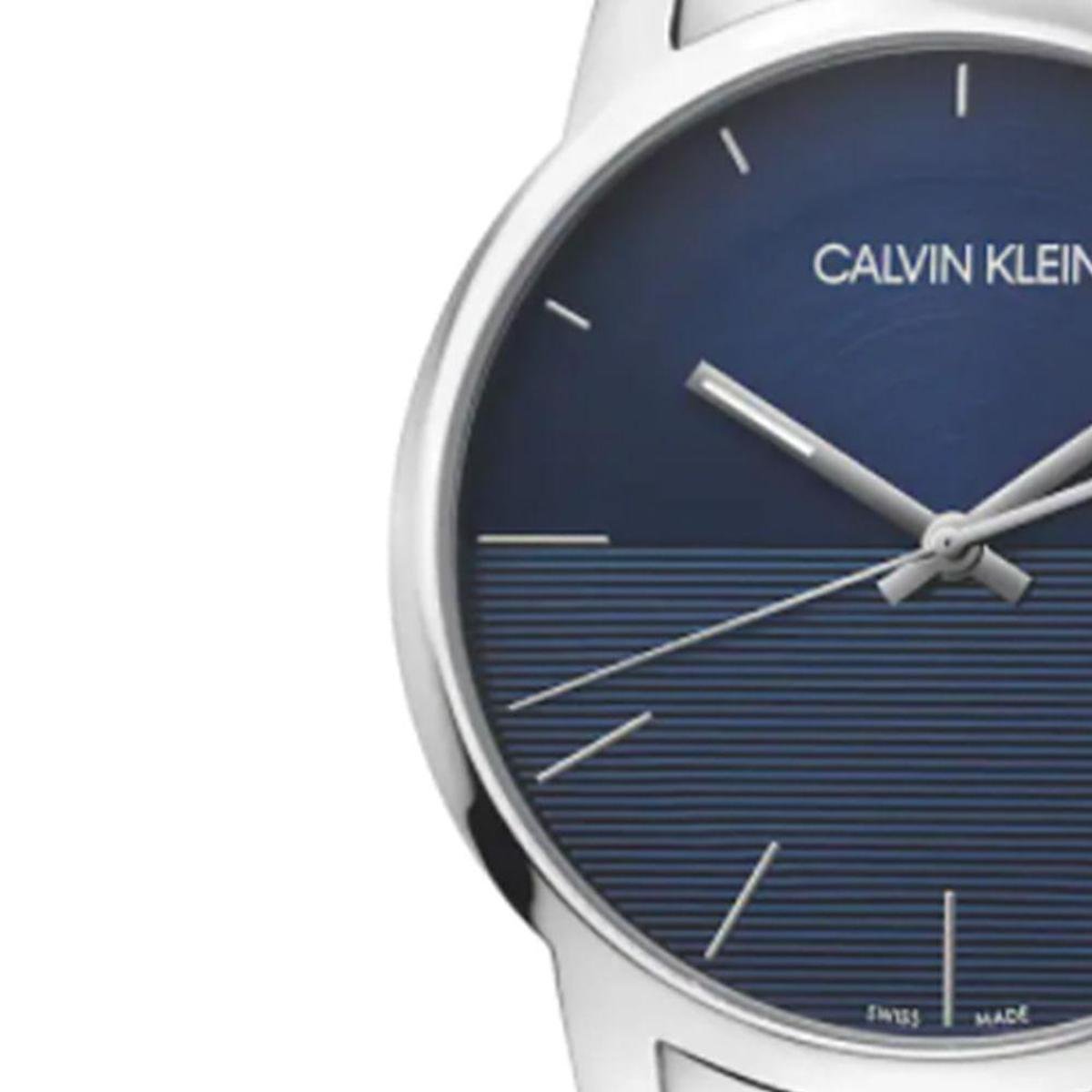 Calvin Klein City Blue Dial Silver Steel Strap Watch for Men - K2G2G14Q Watches Calvin Klein   