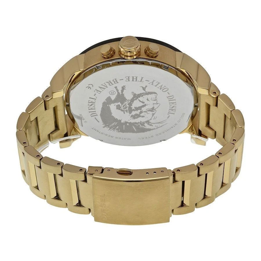 Diesel Mr Daddy 2.0 Black Dial Gold Stainless Steel Watch For Men - DZ7333 Watches Diesel   