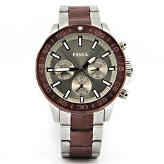 Fossil Bannon Multifunction Brown Dial Two Tone Steel Strap Watch for Men - BQ2502 Watches Fossil   