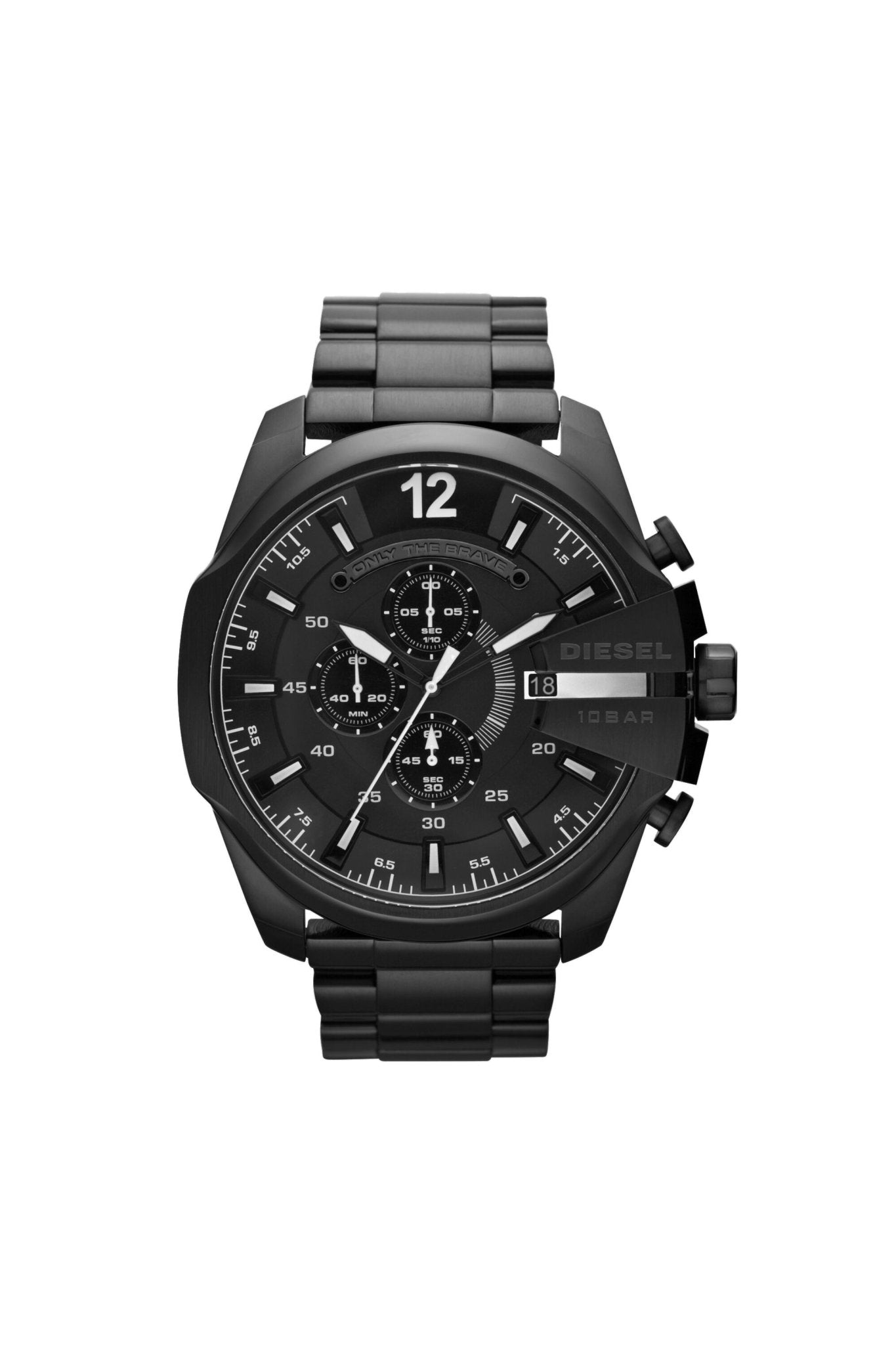 Diesel Mega Chief Chronograph Black Stainless Steel Watch For Men - DZ4283 Watches Diesel   