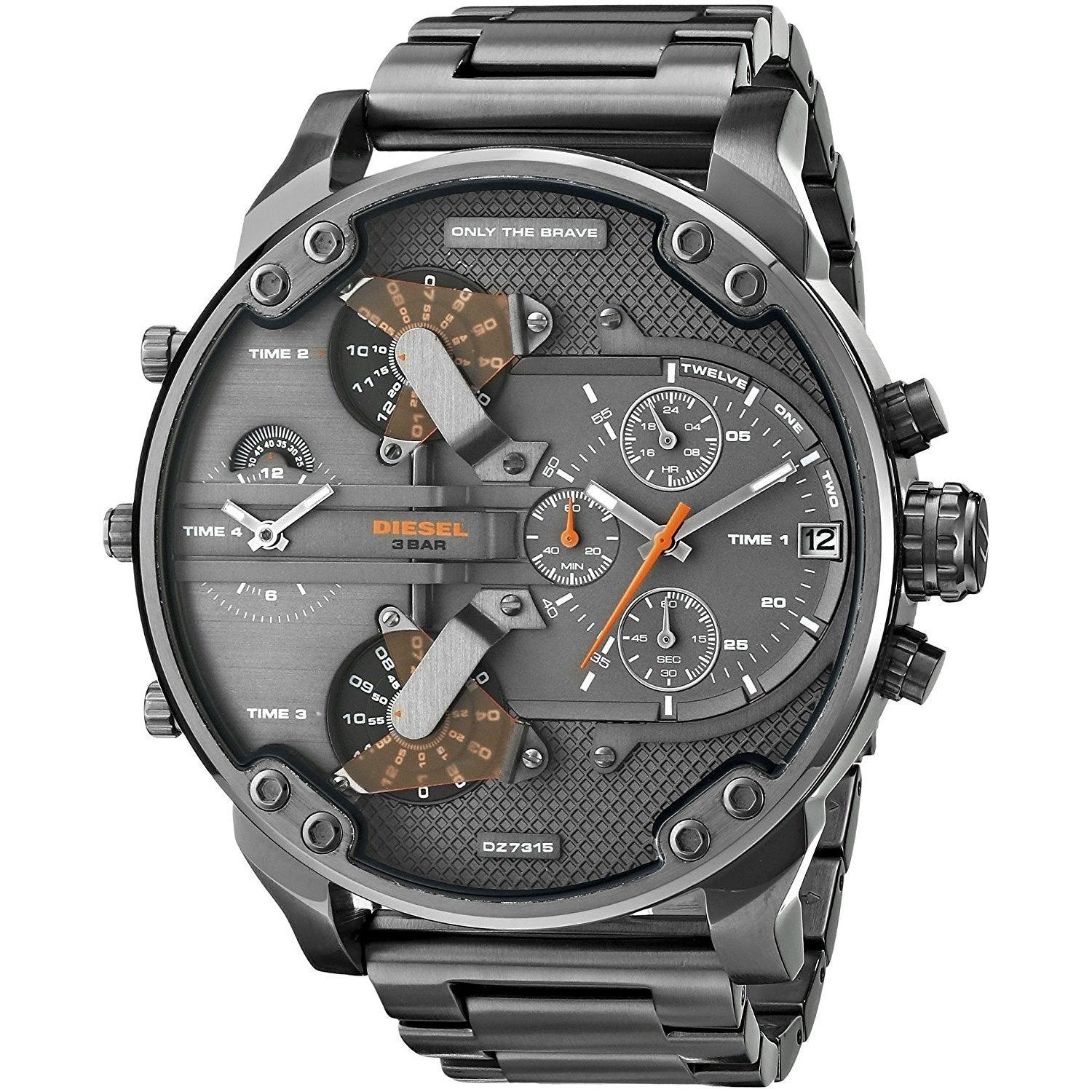Diesel Mr Daddy 2.0 Chronograph Grey Dial Grey Stainless Steel Strap Watch For Men - DZ7315 Watches Diesel   