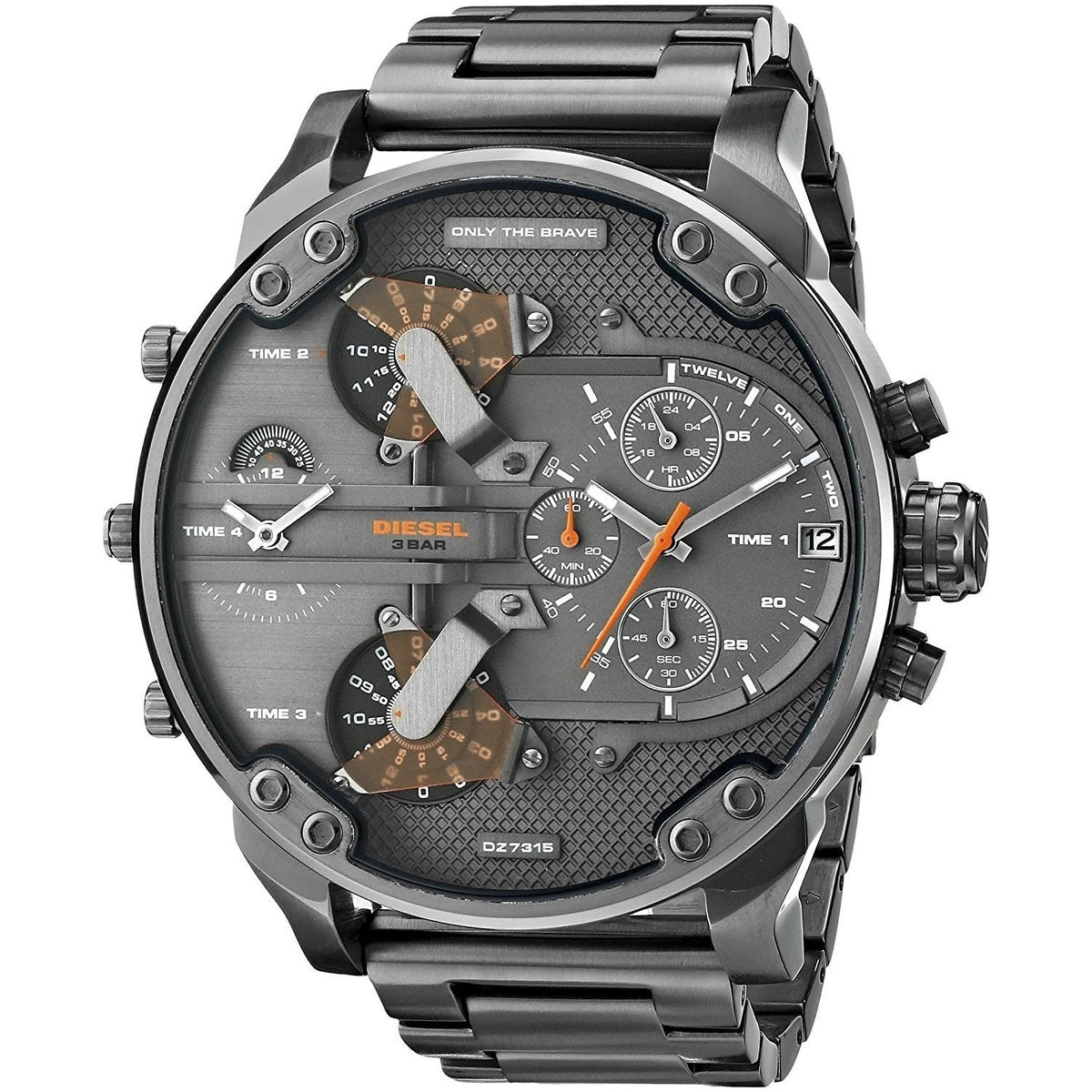 Diesel Mr Daddy 2.0 Chronograph Grey Dial Grey Stainless Steel Strap Watch For Men - DZ7315 Watches Diesel   