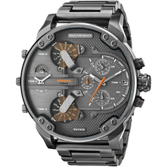 Diesel Mr Daddy 2.0 Chronograph Grey Dial Grey Stainless Steel Strap Watch For Men - DZ7315 Watches Diesel   