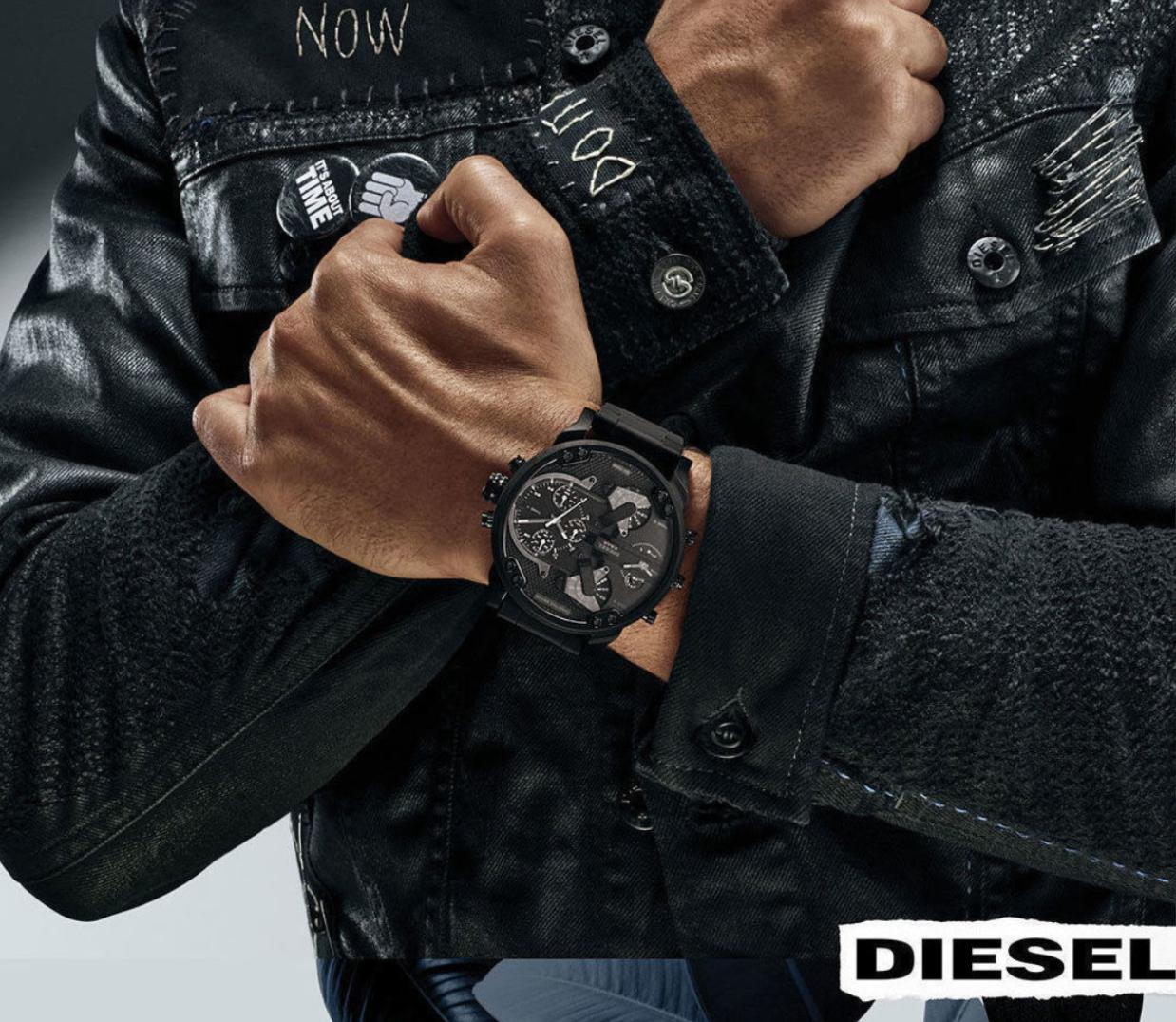Diesel Mr Daddy 2.0 Chronograph Black Dial Black Stainless Steel Watch For Men - DZ7396 Watches Diesel   