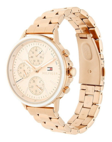 Tommy Hilfiger Carly Rose Gold Dial Rose Gold Stainless Steel Strap Watch for Women - 1781788 Watches Tommy Hilfiger   