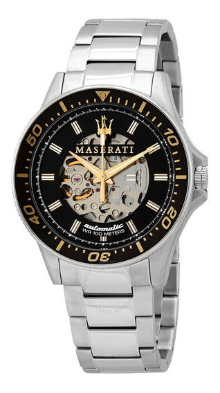 Maserati SFIDA Automatic Black Dial 44mm Stainless Steel Watch For Men - R8823140002 Watches Maserati   