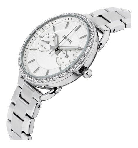 Fossil Tailor White Dial Silver Stainless Steel Strap Watch for Women - ES4262 Watches Fossil   