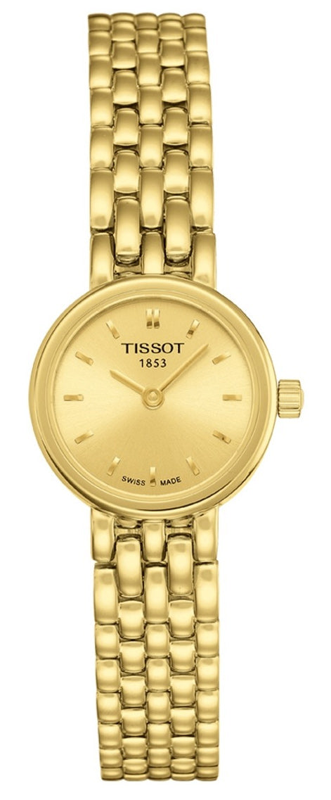 Tissot Lovely Gold Dial Gold Stainless Steel Strap Watch For Women - T058.009.33.021.00 Watches Tissot   