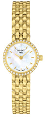 Tissot T-Lady Lovely Mother of Pearl Dial Gold Stainless Steel Watch For Women - T058.009.63.116.00 Watches Tissot   