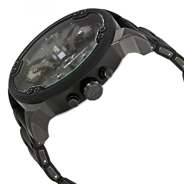 Diesel Mr Daddy 2.0 Chronograph Black Dial Black Stainless Steel Watch For Men - DZ7396 Watches Diesel   