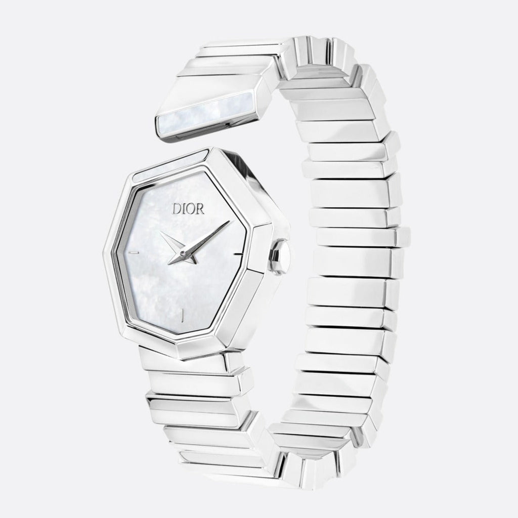 Dior Gem Dior Mother Of Pearl Dial Silver Steel Strap Watch For Women - CD18111X1073