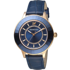 Swarovski Octea Lux Blue Dial Blue Leather Strap Watch for Women - 5414413 Watches Swarovski   