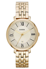 Fossil Jacqueline White Dial Gold Steel Strap Watch for Women - ES3434 Watches Fossil   