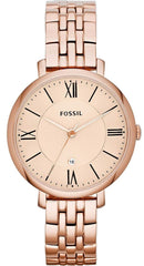 Fossil Jacqueline Rose Gold Dial Rose Gold Steel Strap Watch for Women - ES3435 Watches Fossil   