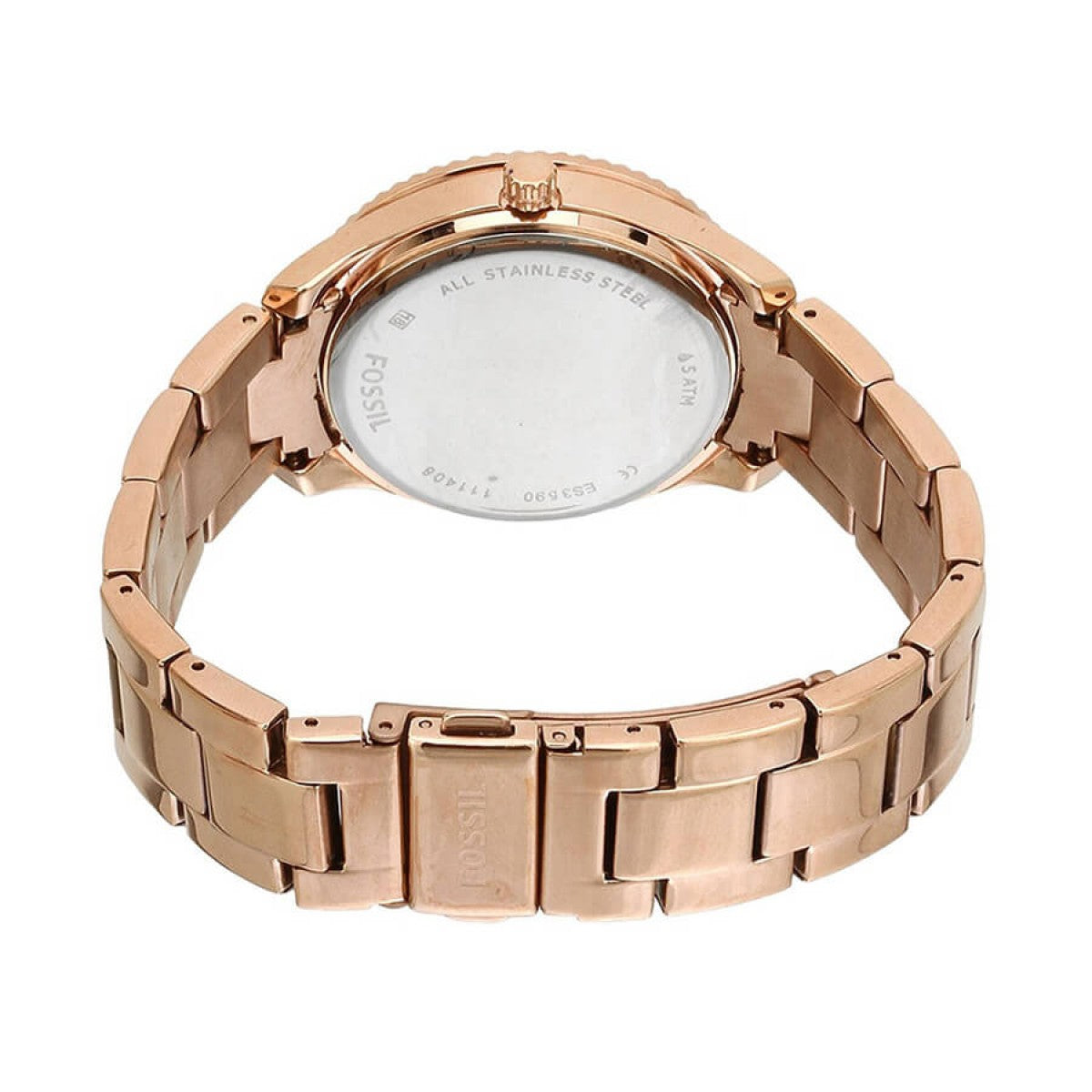 Fossil Stella Rose Gold Dial Rose Gold Steel Strap Watch for Women - ES3590 Watches Fossil   