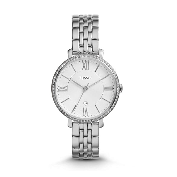 Fossil Jacqueline White Dial Silver Steel Strap Watch for Women - ES3631 Watches Fossil   