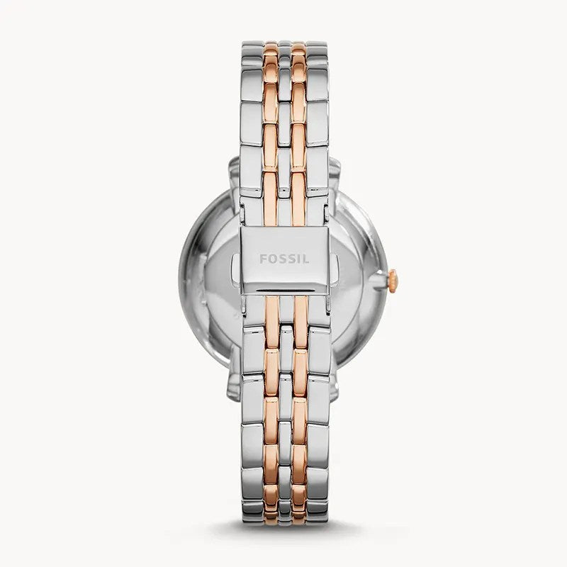 Fossil Jacqueline White Dial Two Tone Steel Strap Watch for Women - ES3634 Watches Fossil   