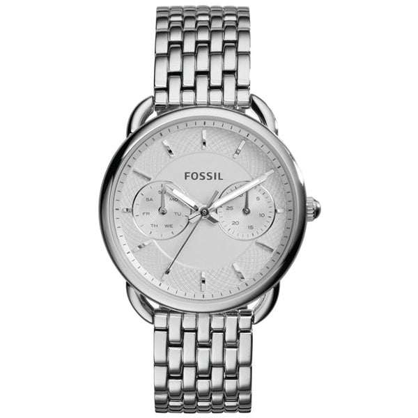 Fossil Tailor Silver Dial Silver Stainless Steel Strap Watch for Women - ES3712 Watches Fossil   