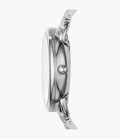 Fossil Tailor Silver Dial Silver Stainless Steel Strap Watch for Women - ES3712 Watches Fossil   