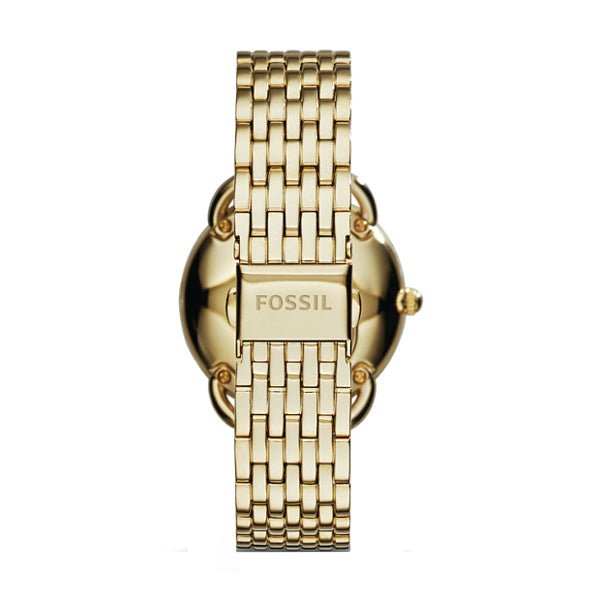 Fossil Tailor Gold Dial Gold Stainless Steel Strap Watch for Women - ES3714 Watches Fossil   