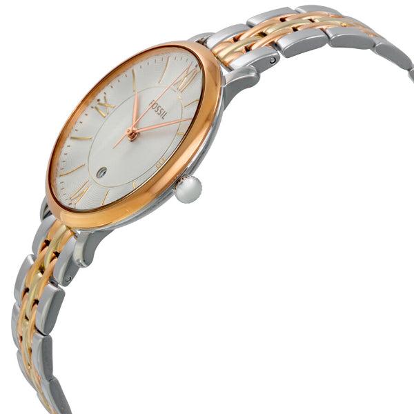 Fossil Jacqueline White Dial Two Tone Steel Strap Watch for Women - ES3844 Watches Fossil   