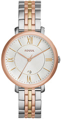 Fossil Jacqueline White Dial Two Tone Steel Strap Watch for Women - ES3844 Watches Fossil   