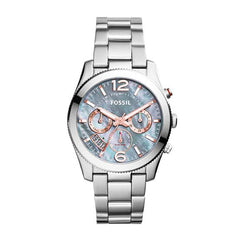 Fossil Perfect Boyfriend Blue Mother of Pearl Dial Silver Steel Strap Watch for Women - ES3880 Watches Fossil   