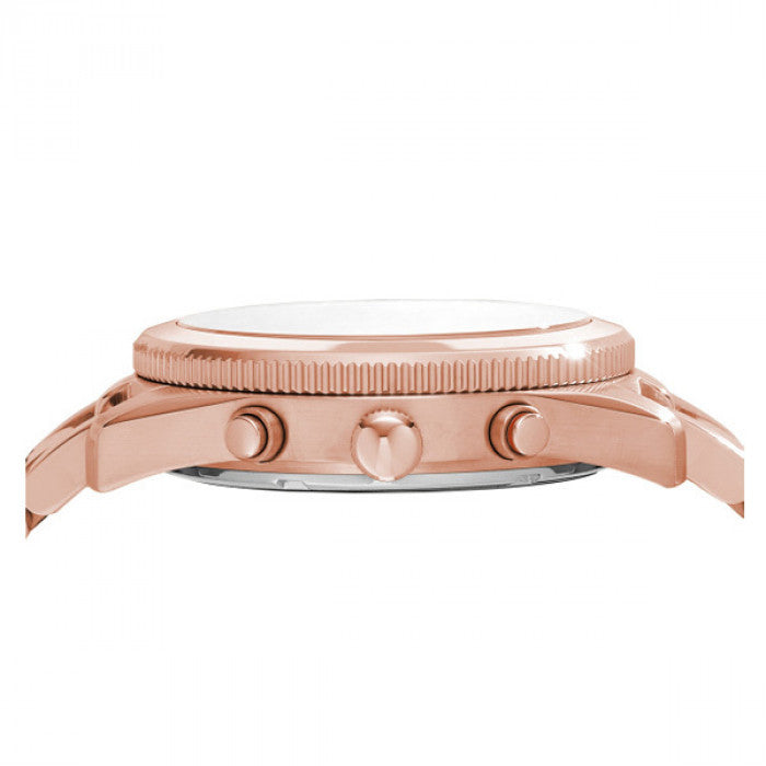 Fossil Boyfriend Multifunction Rose Gold Dial Rose Gold Steel Strap Watch for Women - ES3885 Watches Fossil   