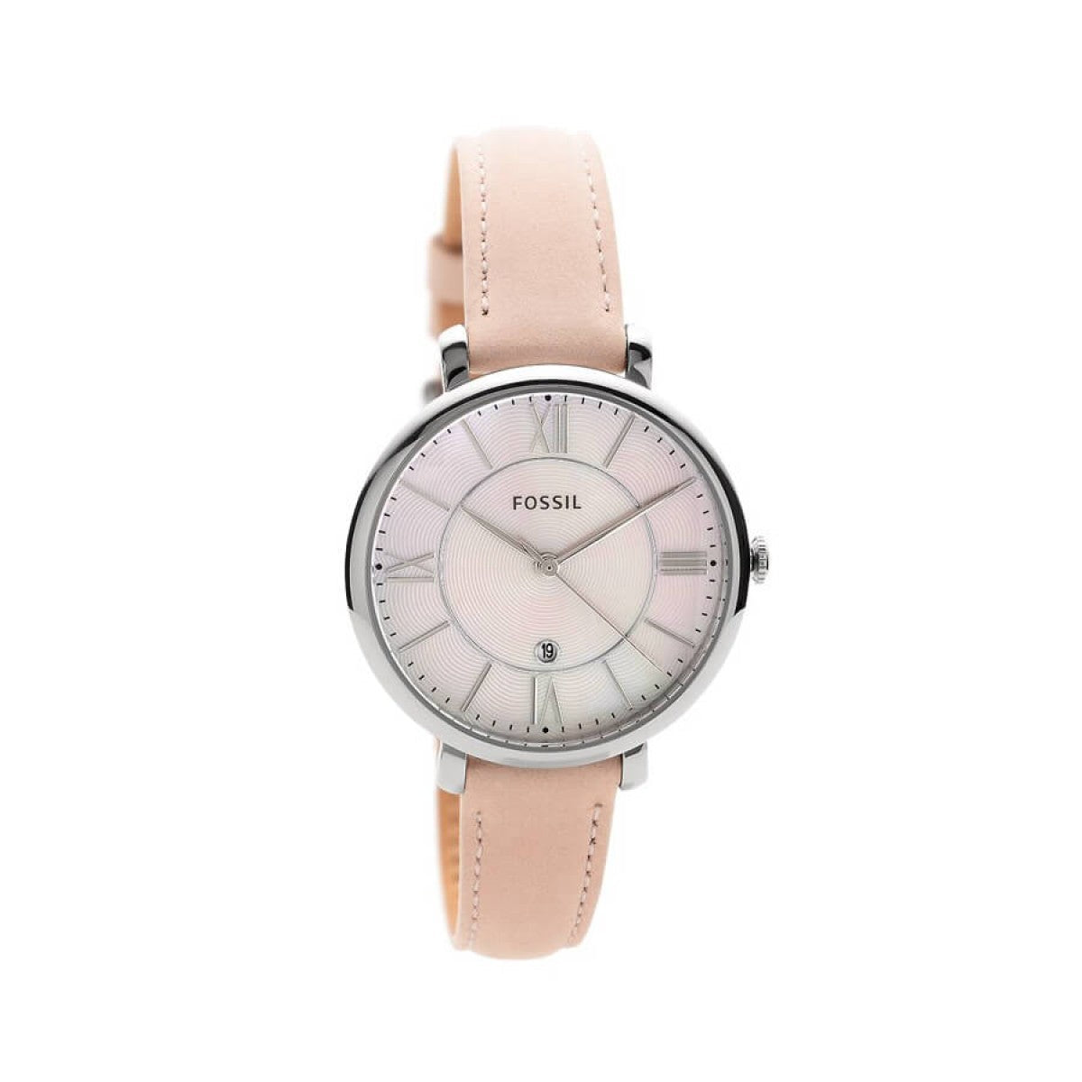 Fossil Jacqueline Blush Mother of Pearl Dial Pink Leather Strap Watch for Women - ES4151 Watches Fossil   