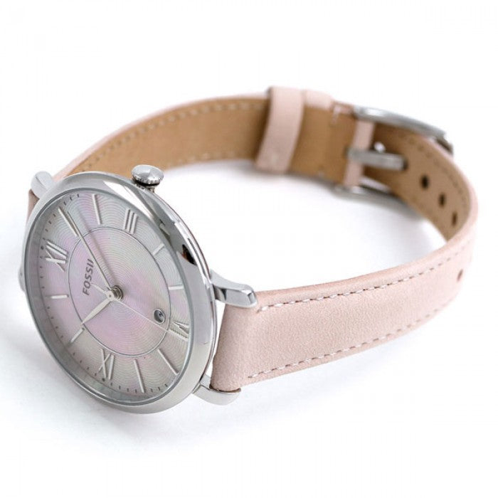 Fossil Jacqueline Blush Mother of Pearl Dial Pink Leather Strap Watch for Women - ES4151 Watches Fossil   