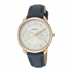 Fossil Tailor White Dial Blue Leather Strap Watch for Women - ES4260 Watches Fossil   