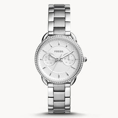 Fossil Tailor White Dial Silver Stainless Steel Strap Watch for Women - ES4262 Watches Fossil   