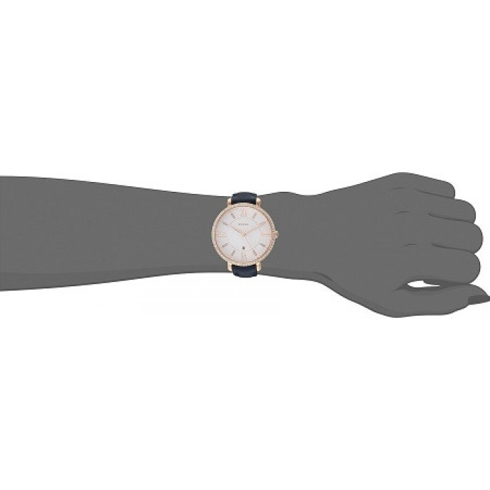 Fossil Jacqueline White Dial Blue Leather Strap Watch for Women - ES4291 Watches Fossil   