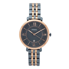 Fossil Jaqueline Grey Dial Two Tone Steel Strap Watch for Women - ES4321 Watches Fossil   