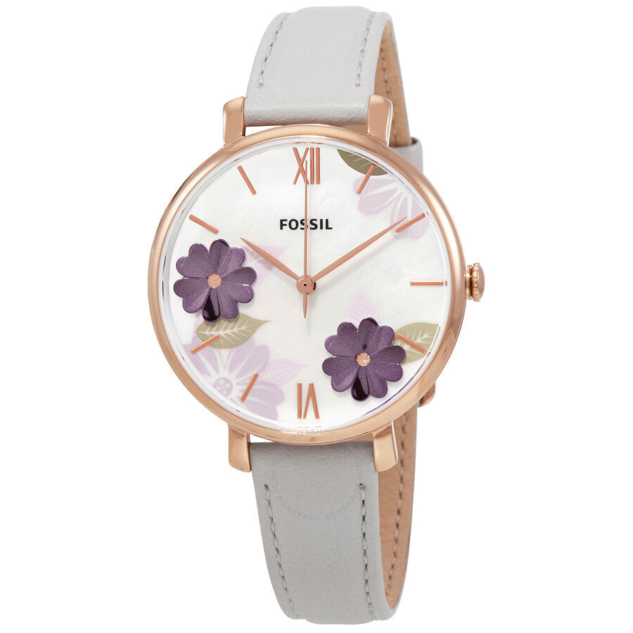 Fossil Jacqueline Multi Colored Dial Blue Leather Strap Watch for Women - ES4813 Watches Fossil   